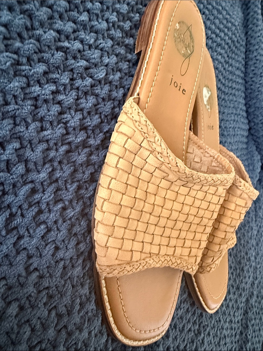 Joie Natural Woven Slide Sandals - Picture 2 of 4